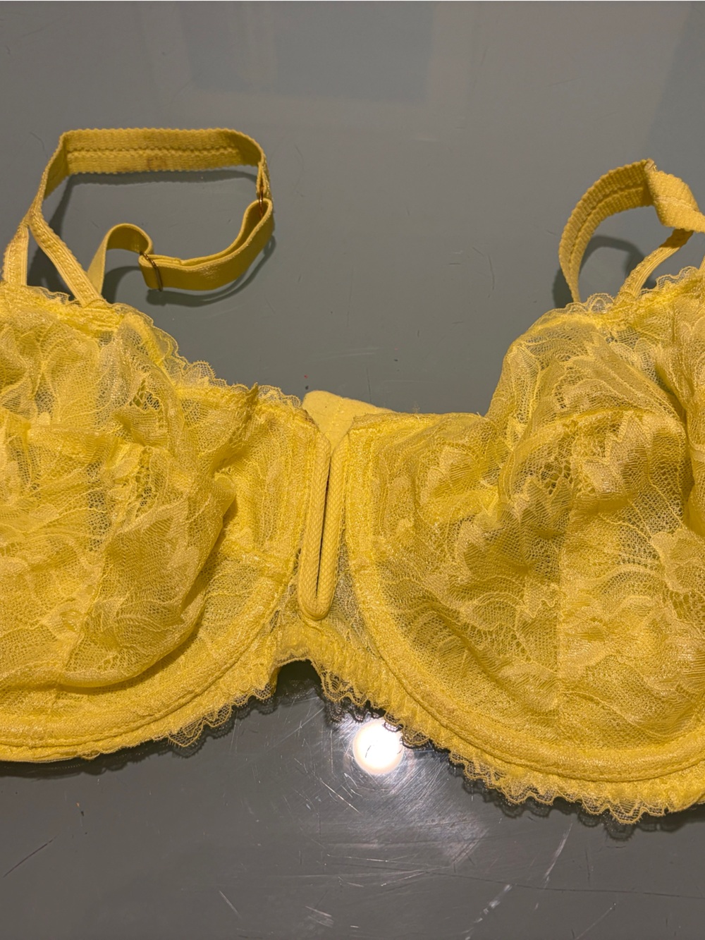 NWT Auden Yellow Lace Underwire Bra